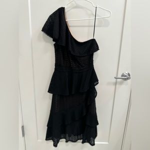 Black one shoulder dress